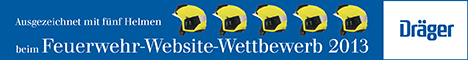 Ausgezeichnet mit 5 Helme - Der Dräger-Feuerwehr-Website-Wettbewerb 2013